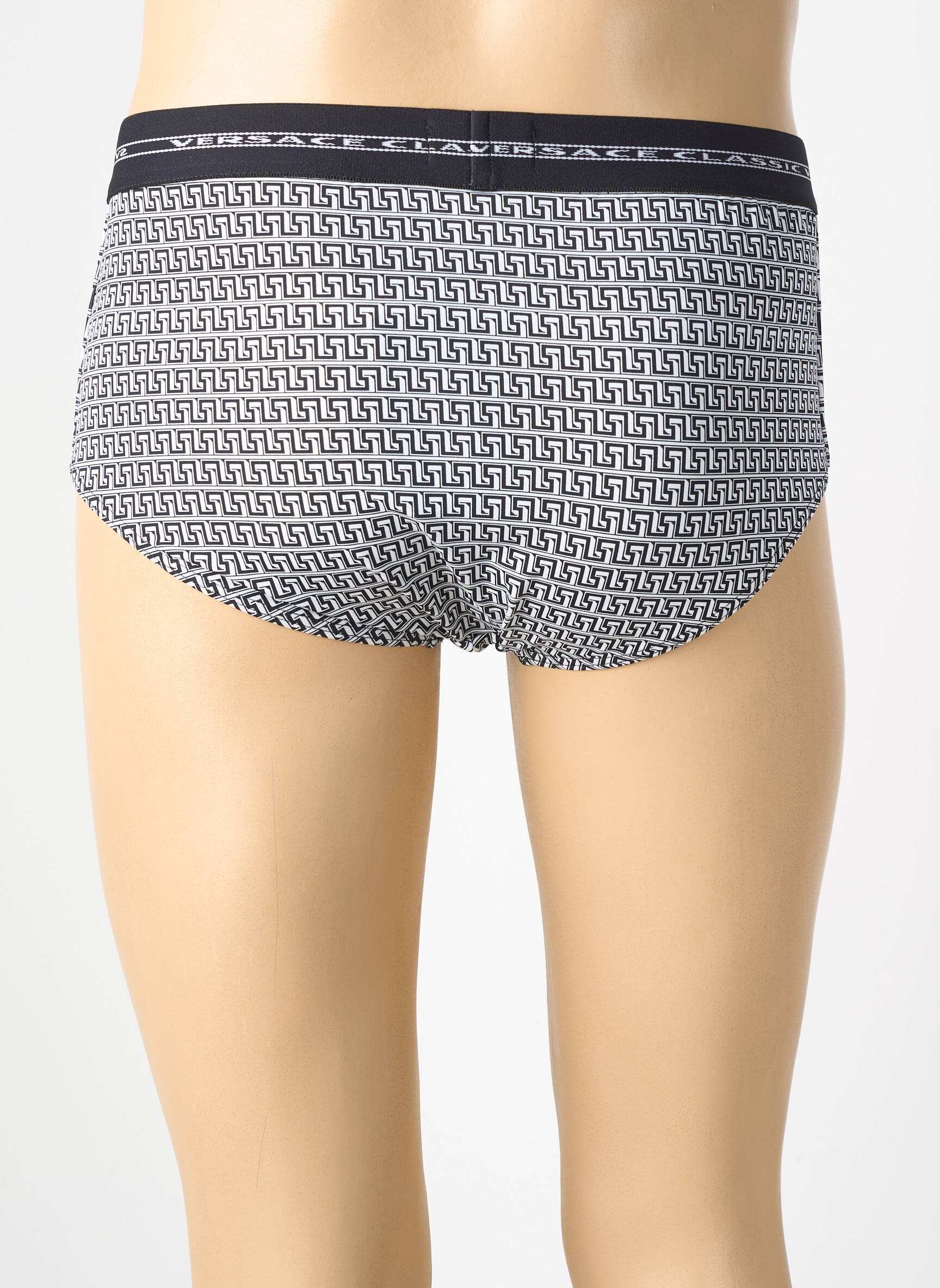 Slip imprimé fantaisie noir VERSACE homme