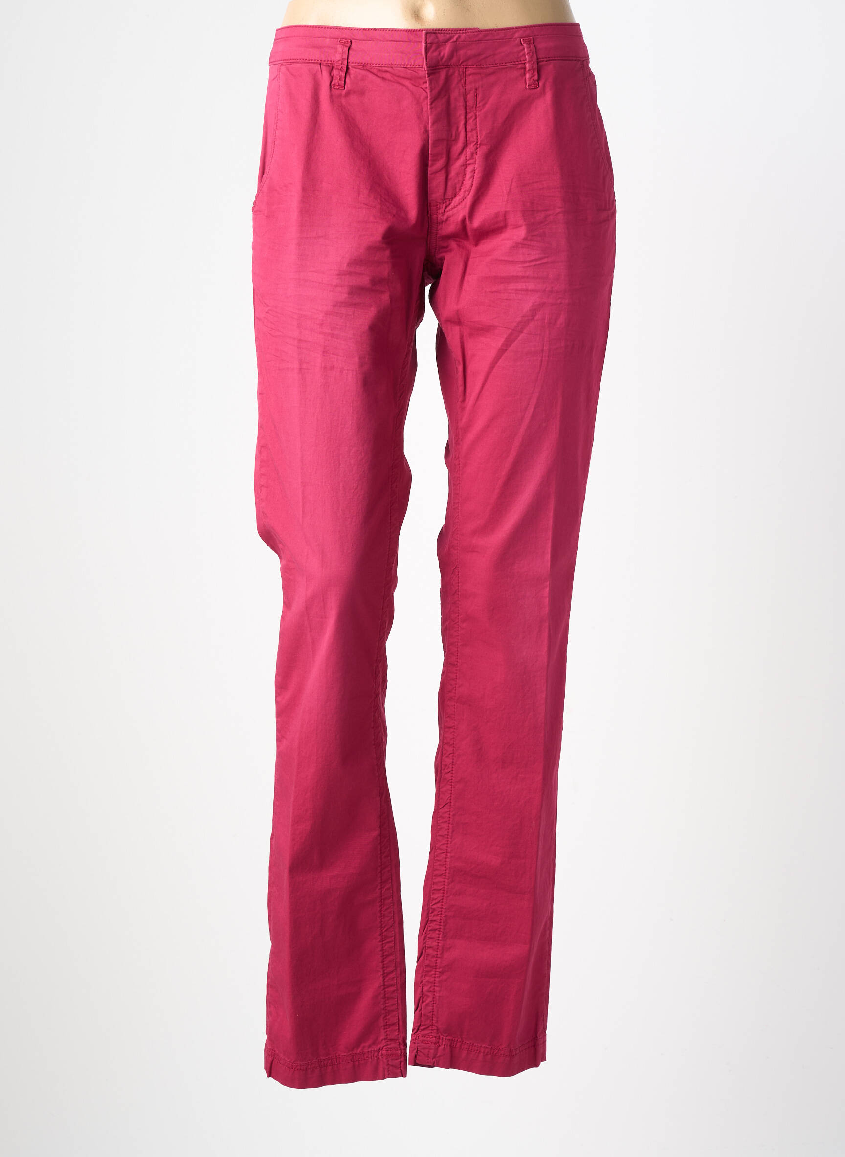 Pantalon chino fermeture zippée sous rabat avec crochet taille normale rouge UNGARO homme