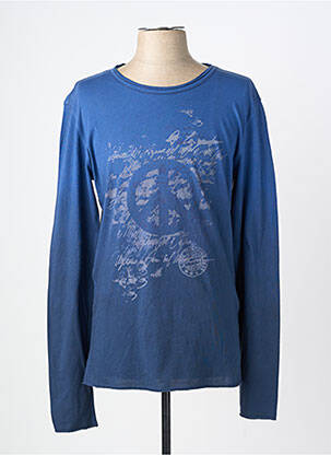 T-shirt coupe droite manches longues bleu LOVE MOSCHINO homme