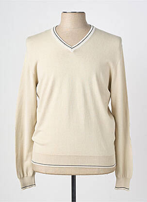 Pull col v manches longues beige NANI BON homme