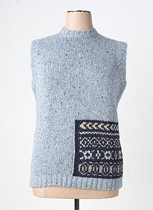Pull col rond sans manche bleu NANI BON homme