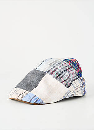 Chapeau imprimé rayures bleu SOLID homme