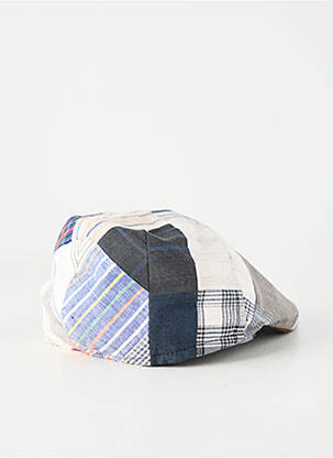 Chapeau imprimé rayures bleu SOLID homme