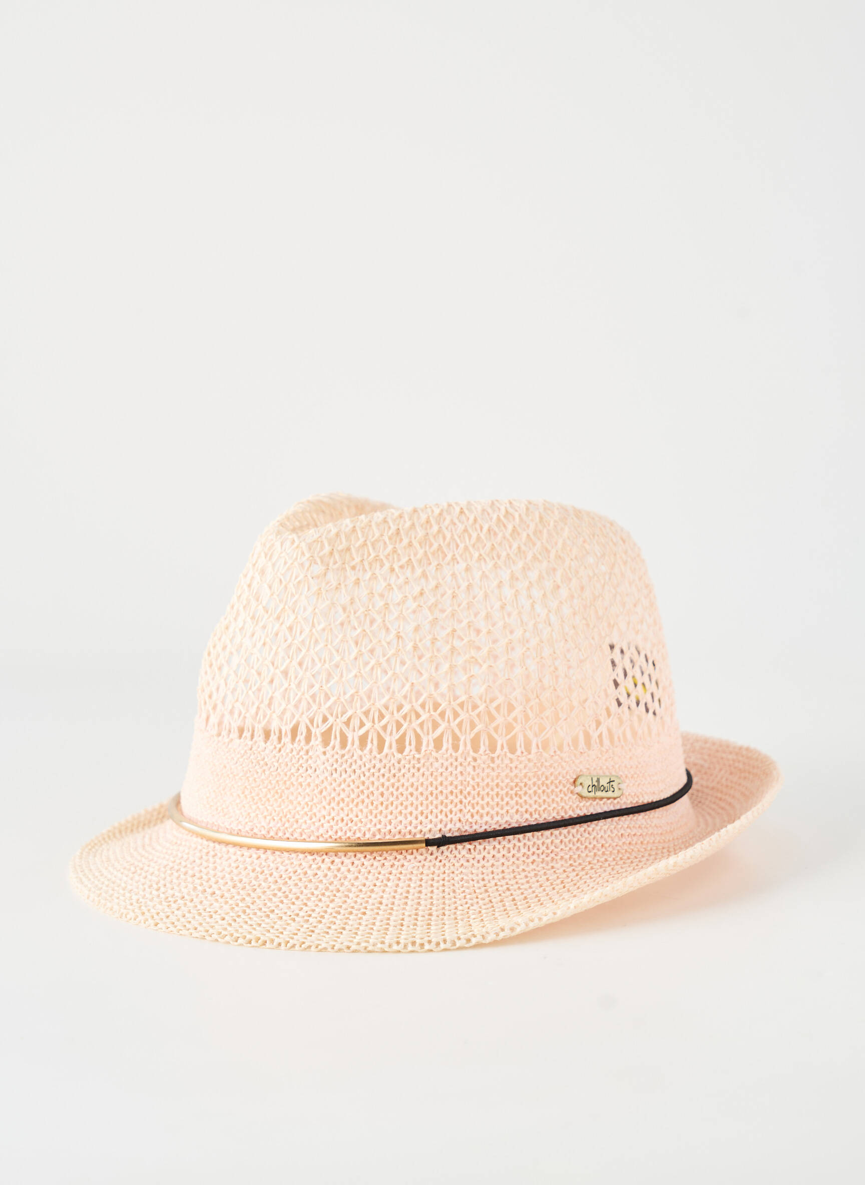 Chapeau forme chapeau paille rose CHILLOUTS femme