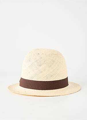 Chapeau forme chapeau paille marron PANAMA HAT femme