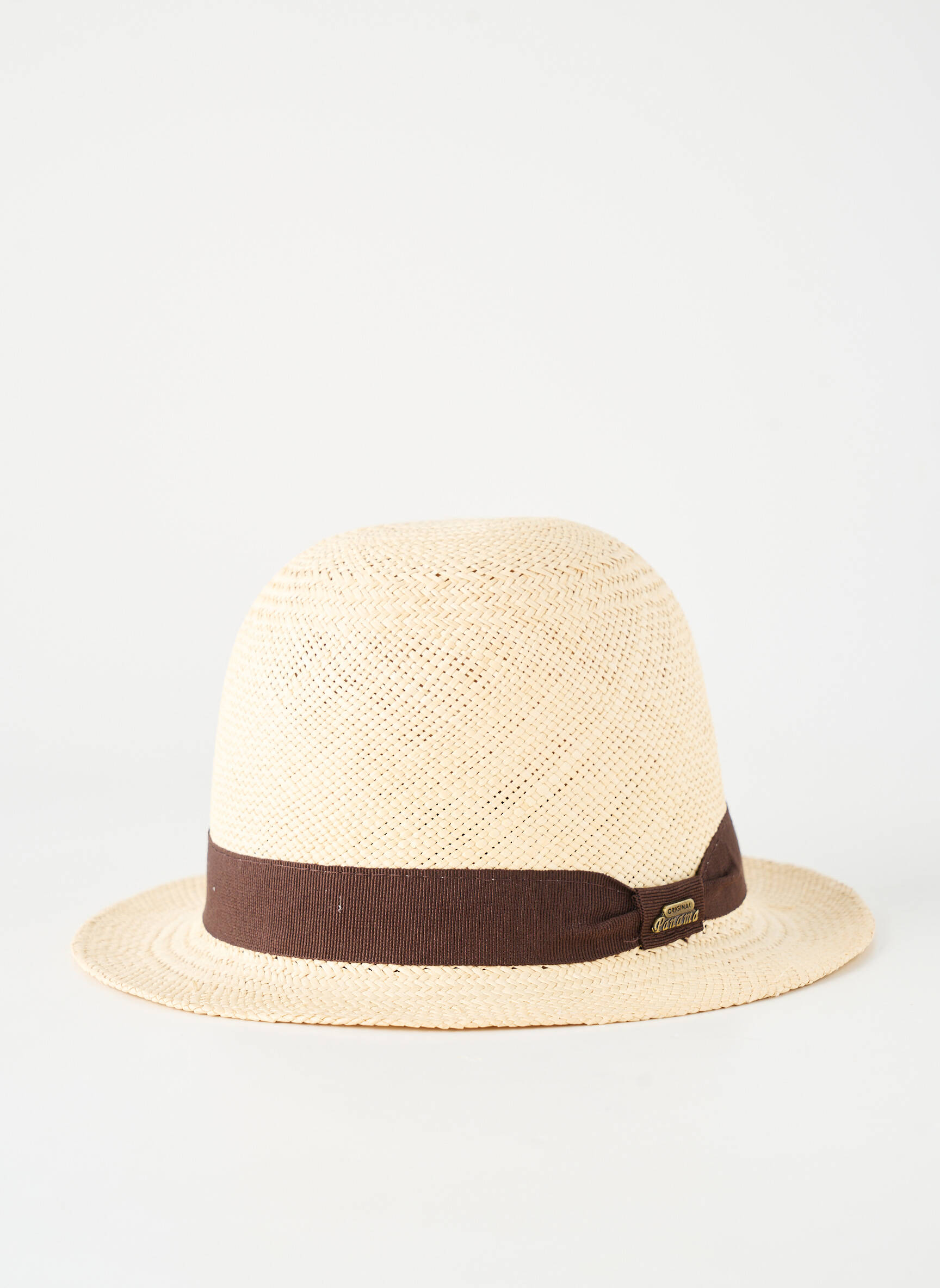 Chapeau forme chapeau paille marron PANAMA HAT femme