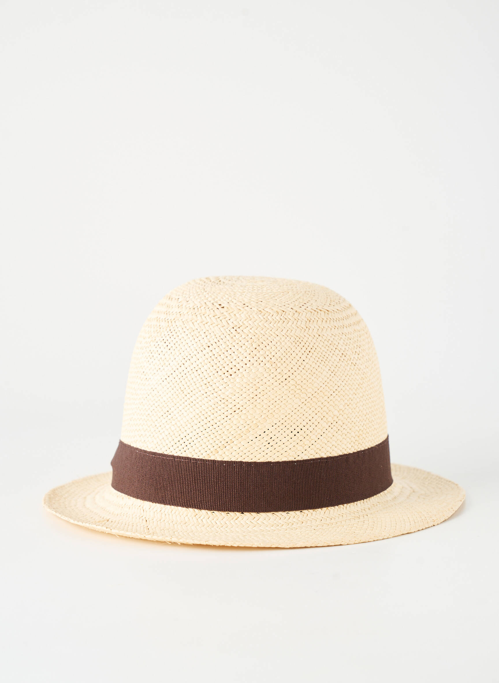 Chapeau forme chapeau paille marron PANAMA HAT femme