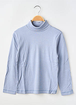 Sous-pull manches longues manches longues bleu clair PETIT BATEAU enfant