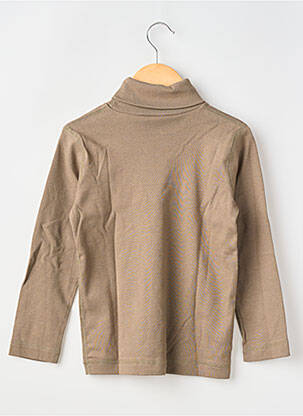 Sous-pull stretch manches longues marron PETIT BATEAU garçon