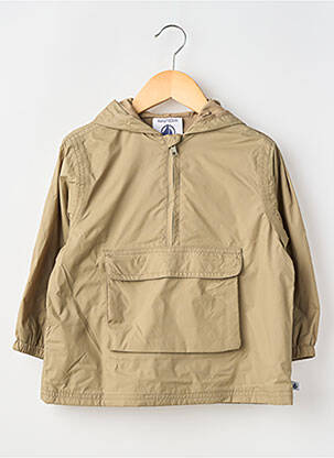 Coupe-vent poches a capuche vert PETIT BATEAU garçon