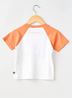 T-shirt stretch manches courtes orange PETIT BATEAU garçon