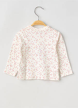 T-shirt coupe cintrée manches longues rouge PETIT BATEAU fille