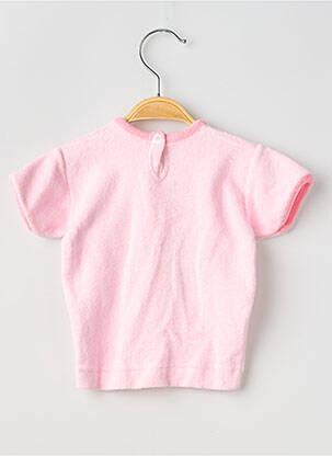 T-shirt stretch manches courtes rose PETIT BATEAU fille