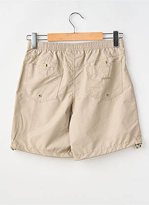 Short tissage popeline taille élastique vert MONDACA garçon