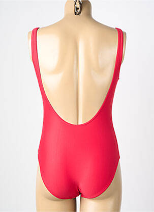 Maillot de bain 1 pièce effet matière satinée haut soutien-gorge emboitant rouge TRIUMPH femme