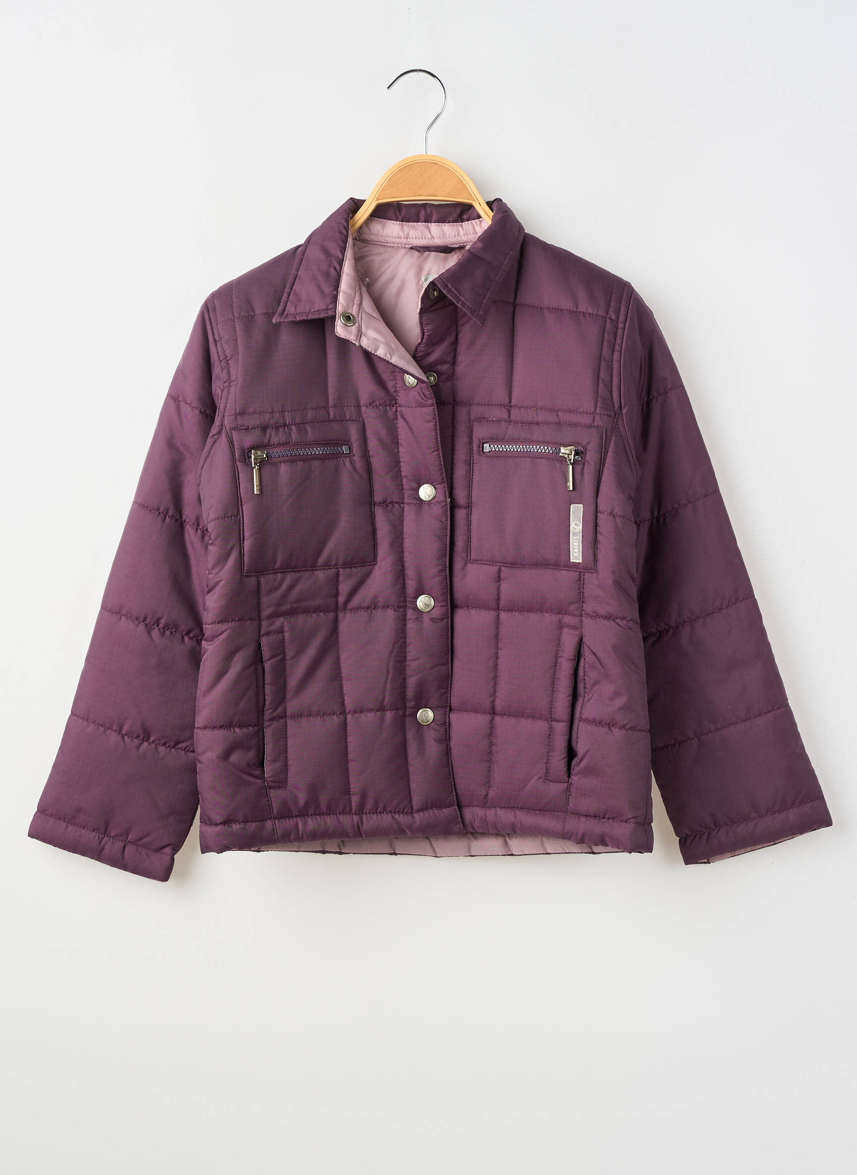 Doudoune poches sans capuche violet KALAÏS fille
