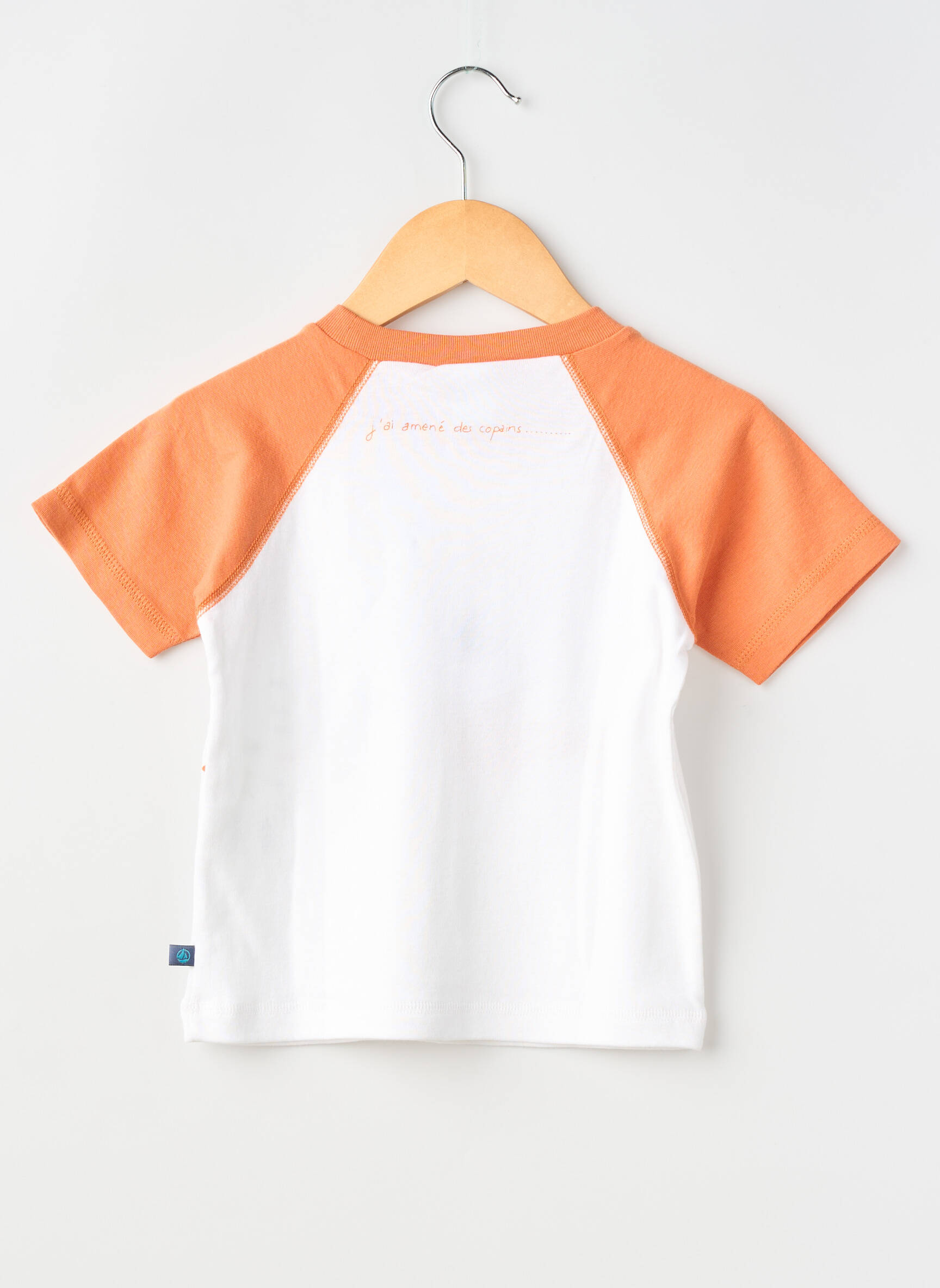 T-shirt stretch manches courtes orange PETIT BATEAU garçon