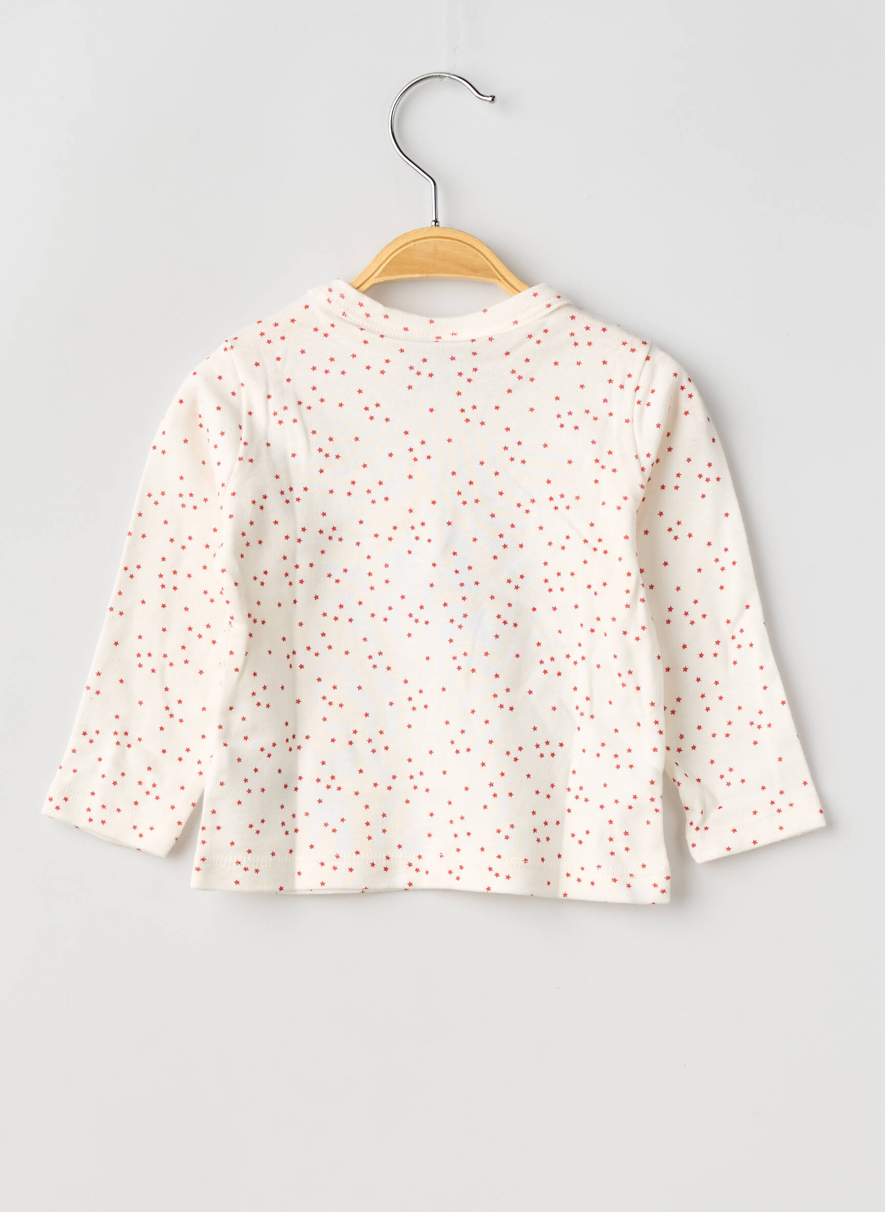 T-shirt coupe cintrée manches longues rouge PETIT BATEAU fille