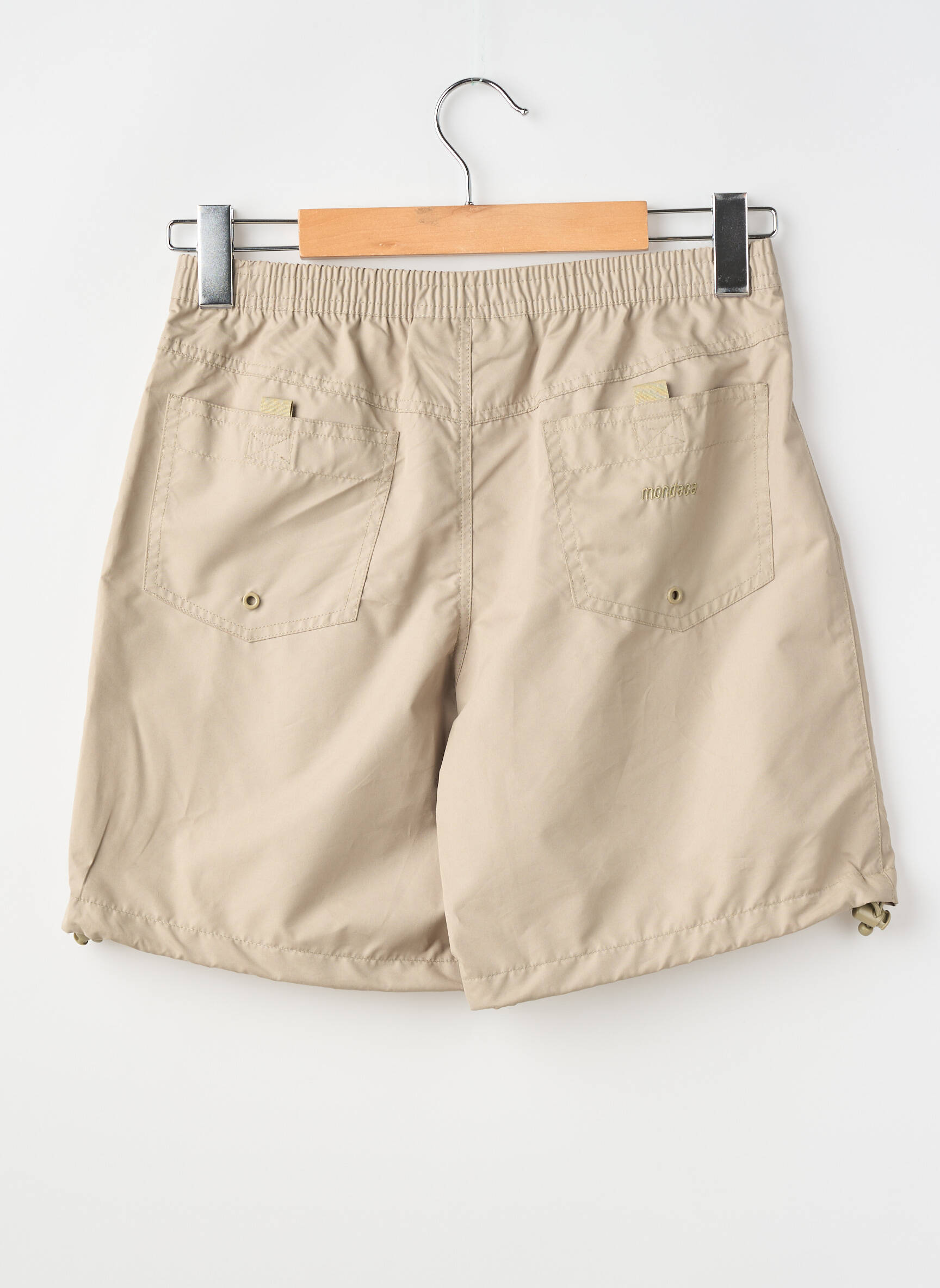 Short tissage popeline taille élastique vert MONDACA garçon