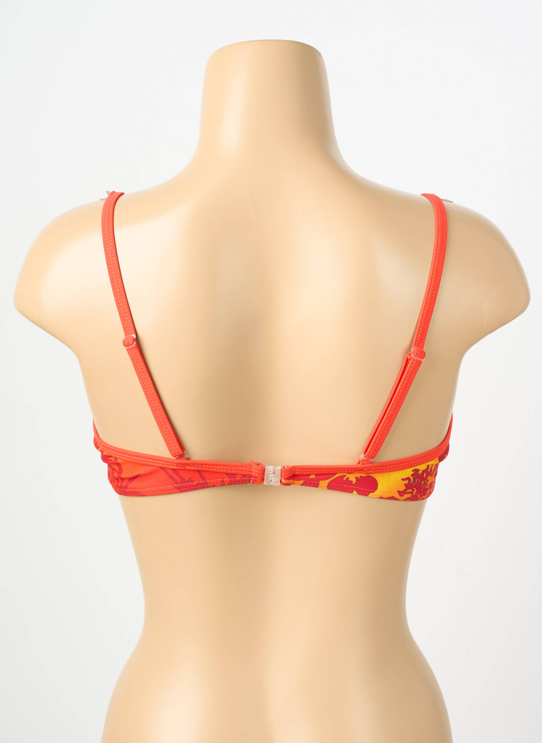 Haut de maillot de bain stretch haut soutien-gorge moulé orange KALAÏS femme