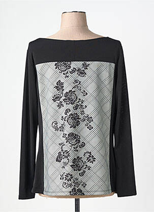 Top manches longues manches longues noir QUATRE VINGT JOURS femme