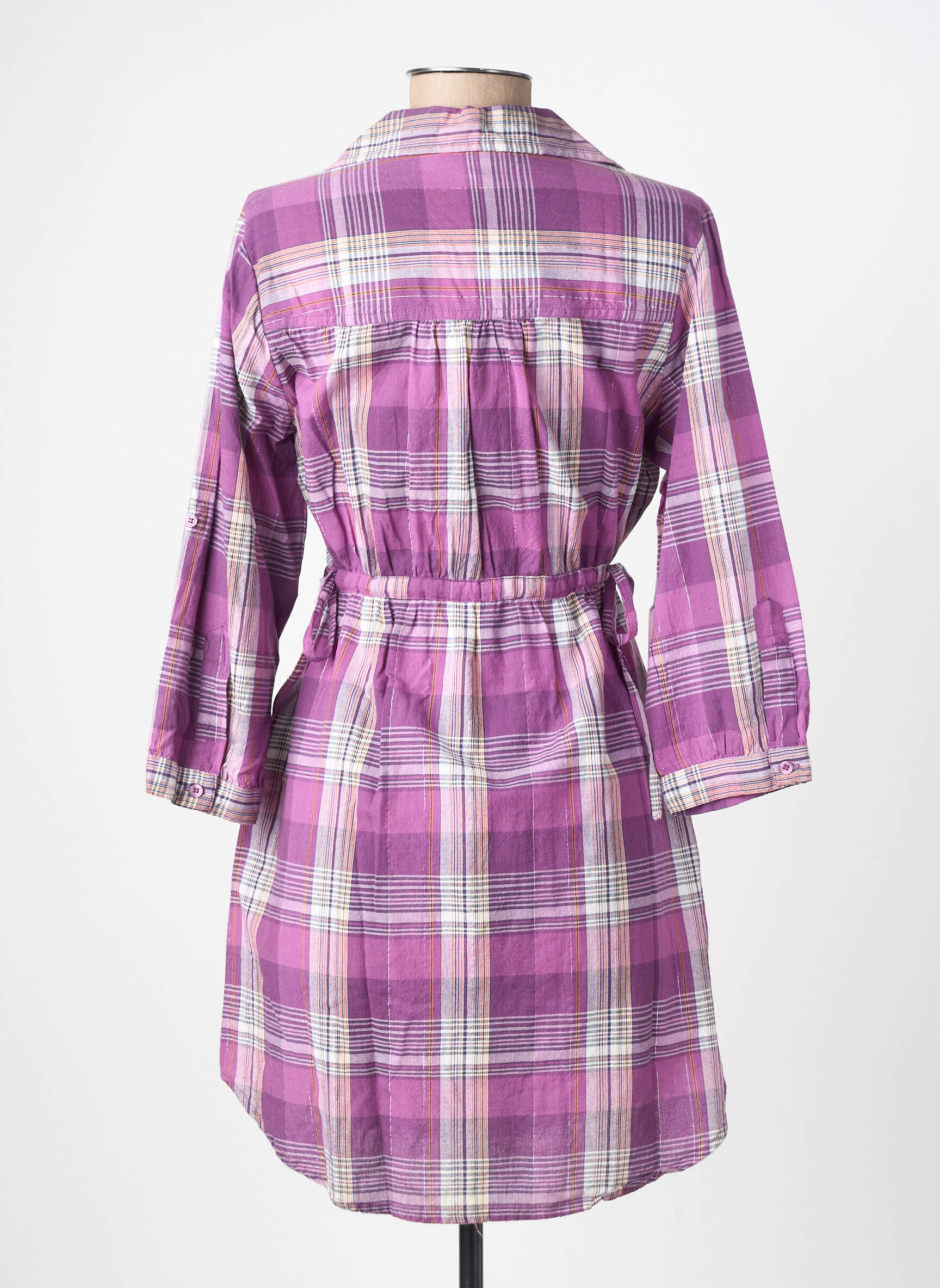 Robe courte manches longues manches longues violet KALAI femme