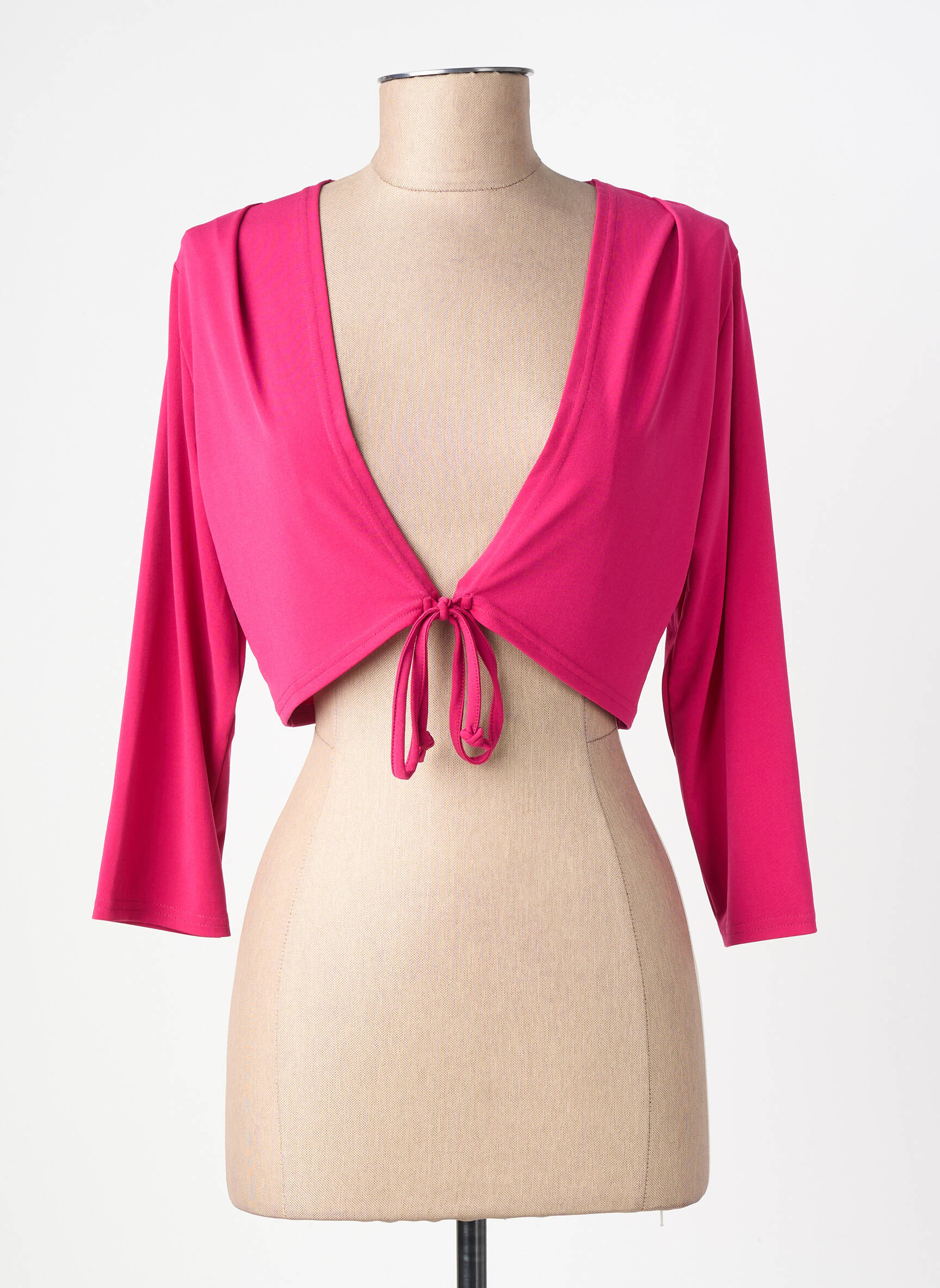 Boléro manches longues rose TELMAIL femme