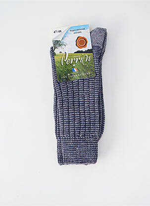 Chaussettes stretch bleu PERRIN homme