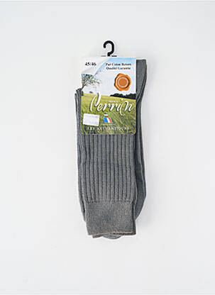 Chaussettes stretch gris PERRIN homme
