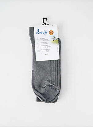 Chaussettes stretch gris PERRIN homme