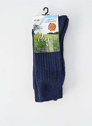 Chaussettes stretch bleu PERRIN homme