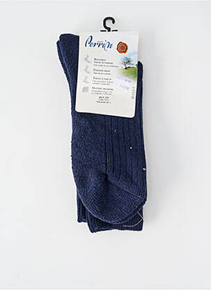 Chaussettes stretch bleu PERRIN homme