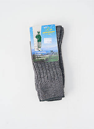 Chaussettes stretch gris PERRIN homme