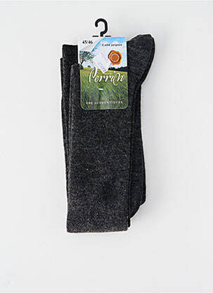 Chaussettes stretch noir PERRIN homme