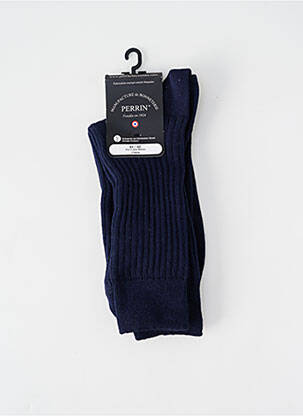 Chaussettes stretch bleu PERRIN homme