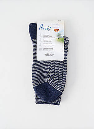 Chaussettes stretch bleu PERRIN homme