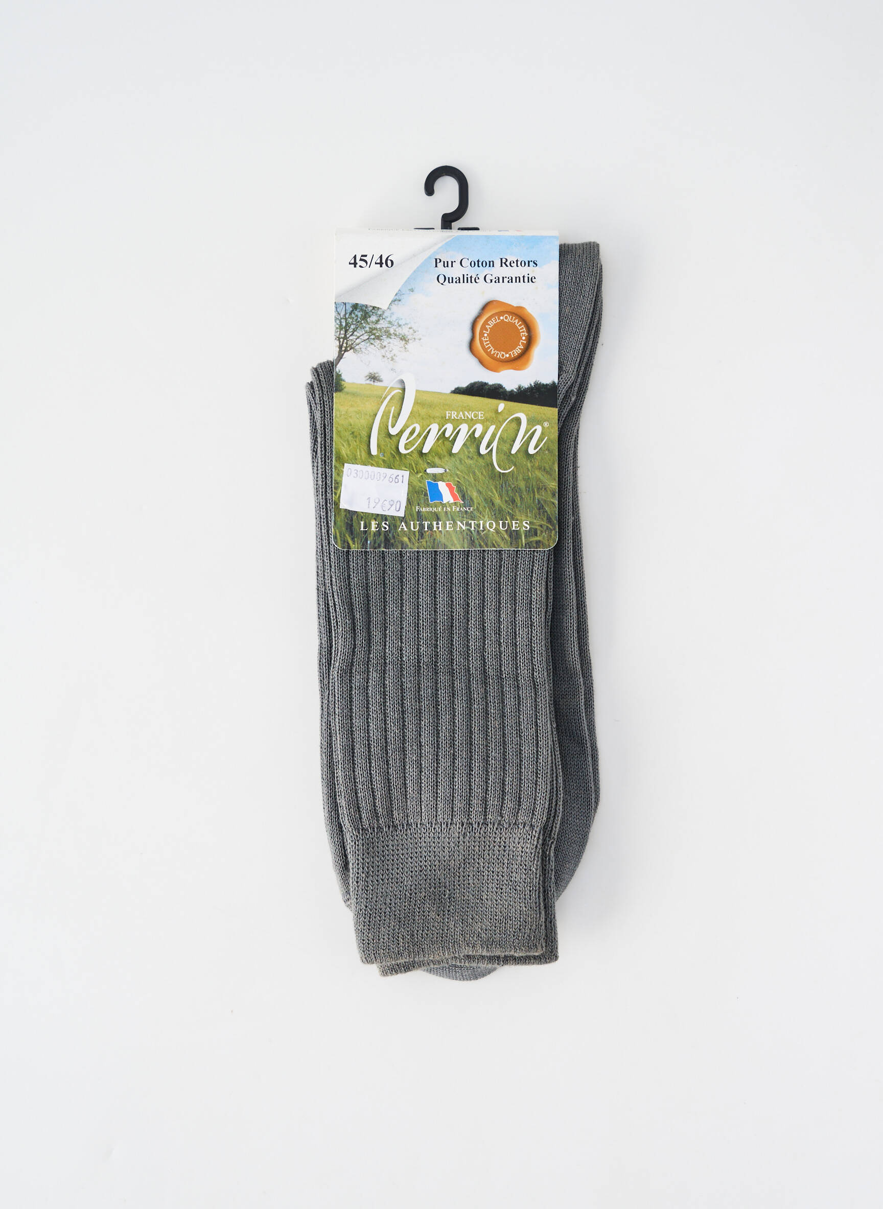 Chaussettes stretch gris PERRIN homme