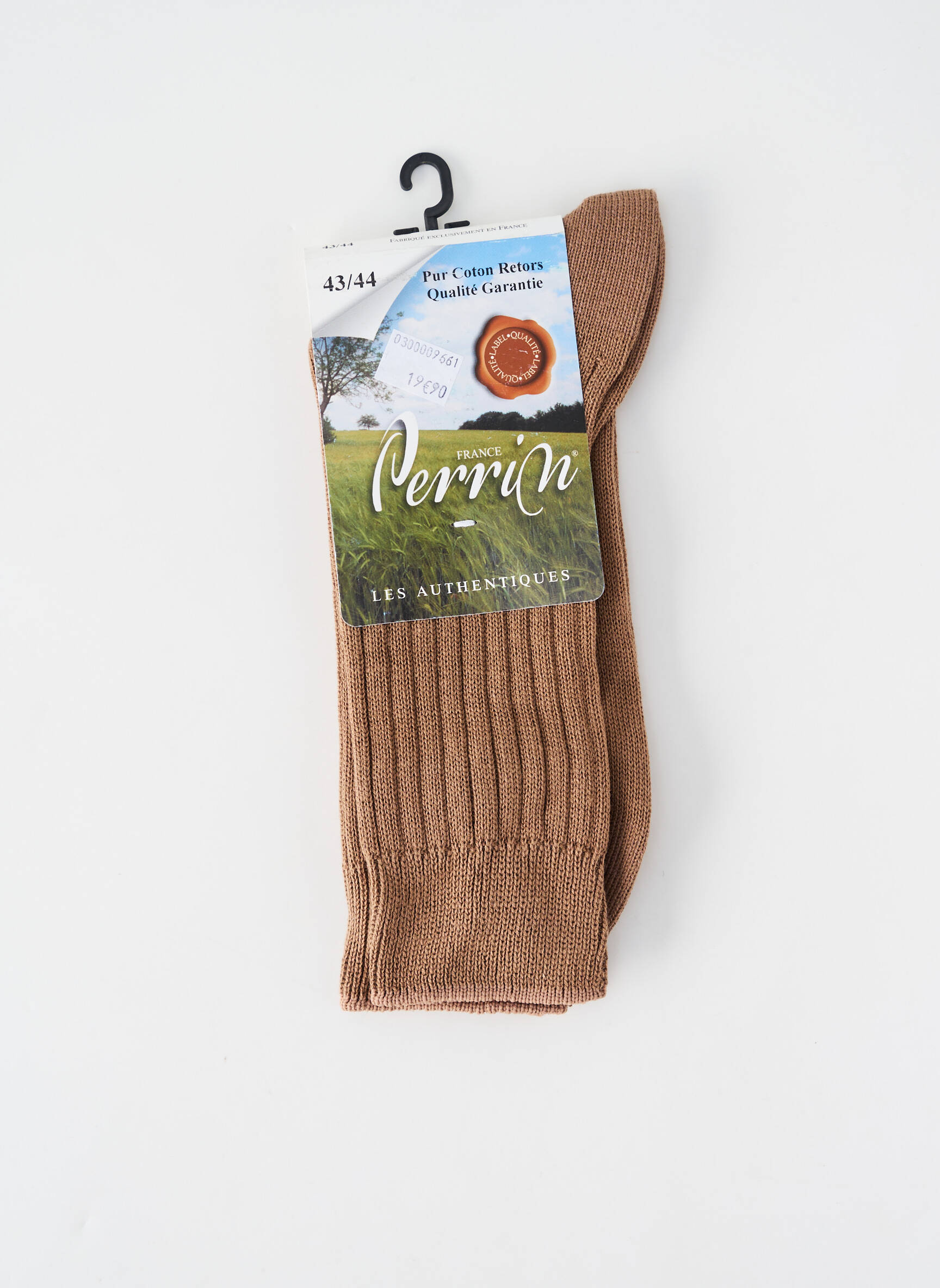 Chaussettes stretch marron PERRIN homme