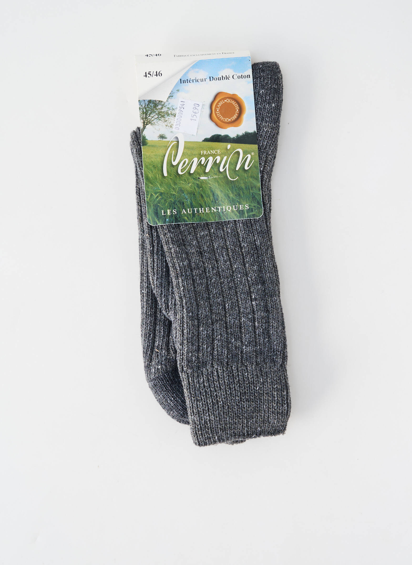 Chaussettes stretch gris PERRIN homme