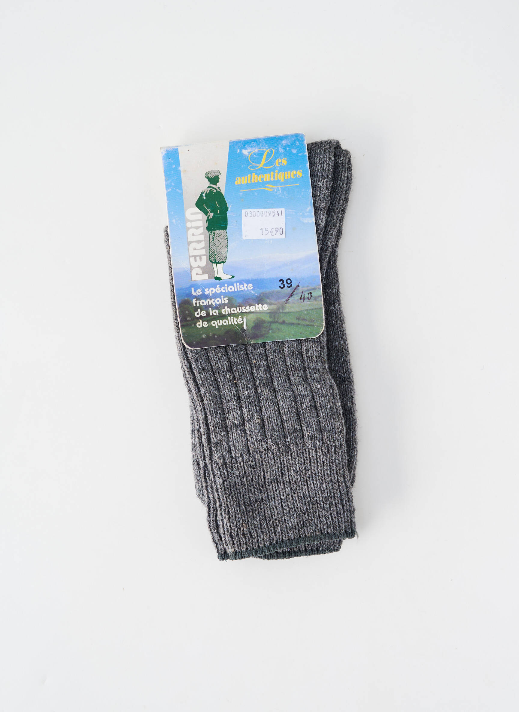 Chaussettes stretch gris PERRIN homme