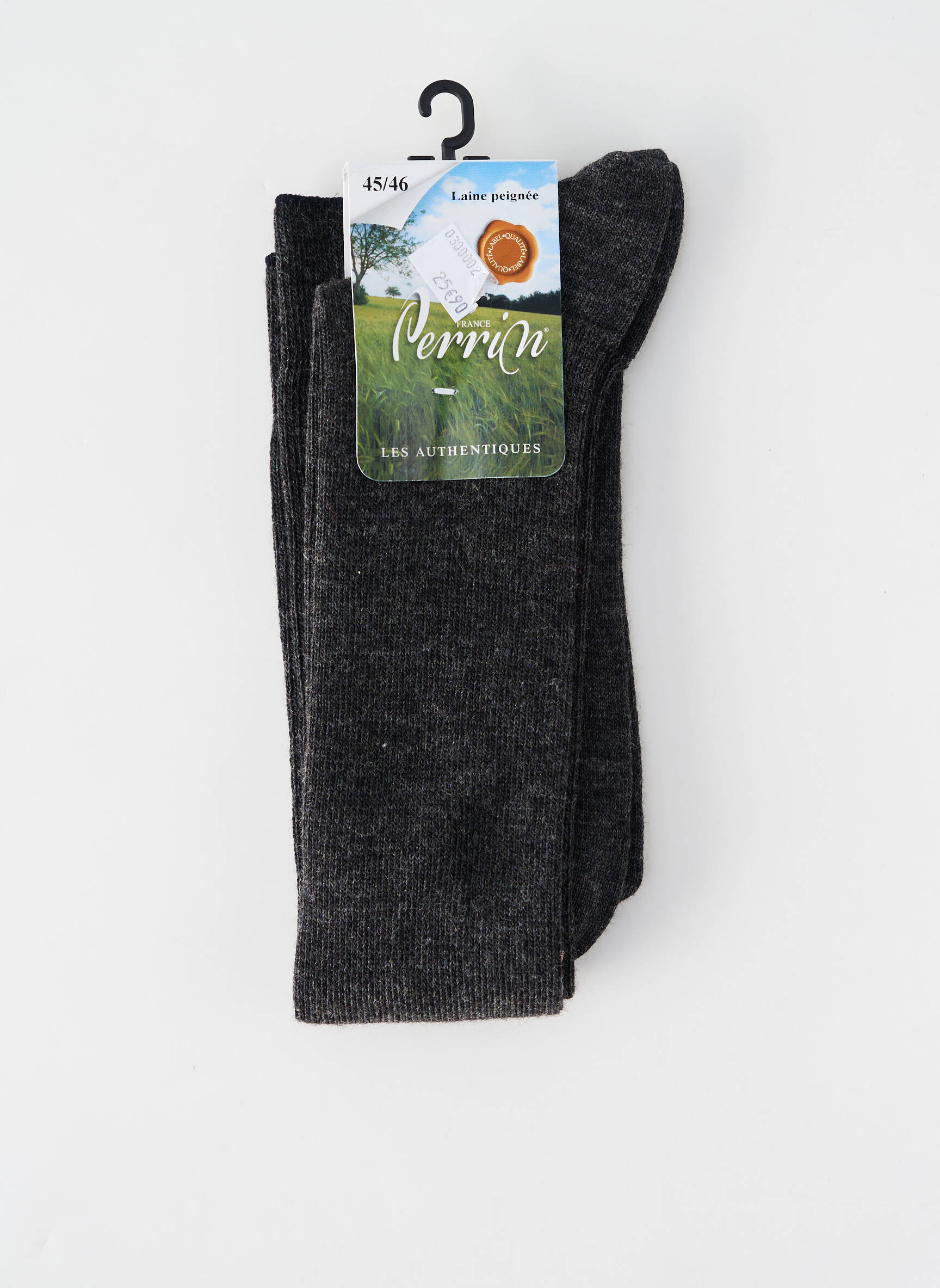 Chaussettes stretch noir PERRIN homme