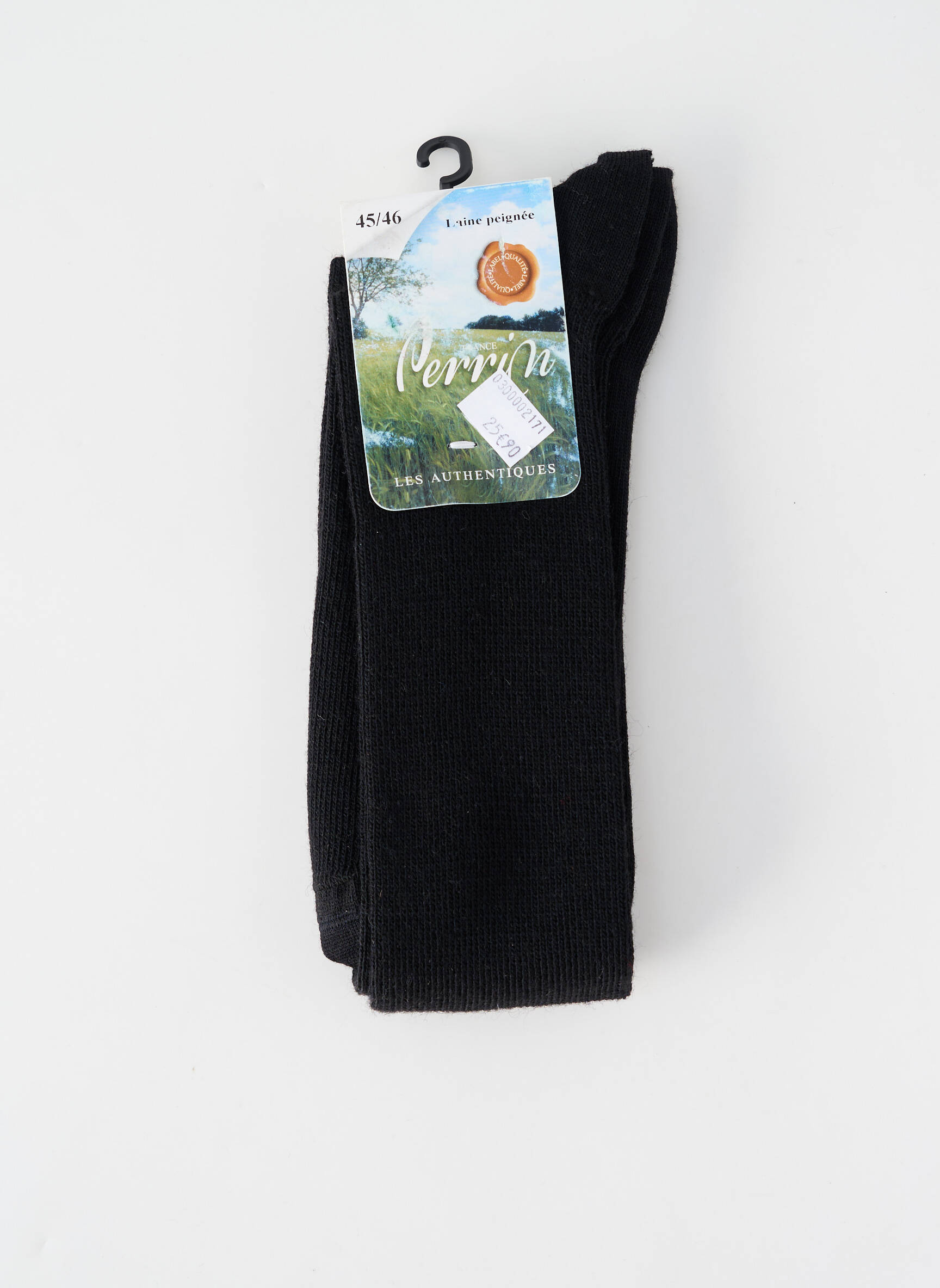 Chaussettes stretch noir PERRIN homme