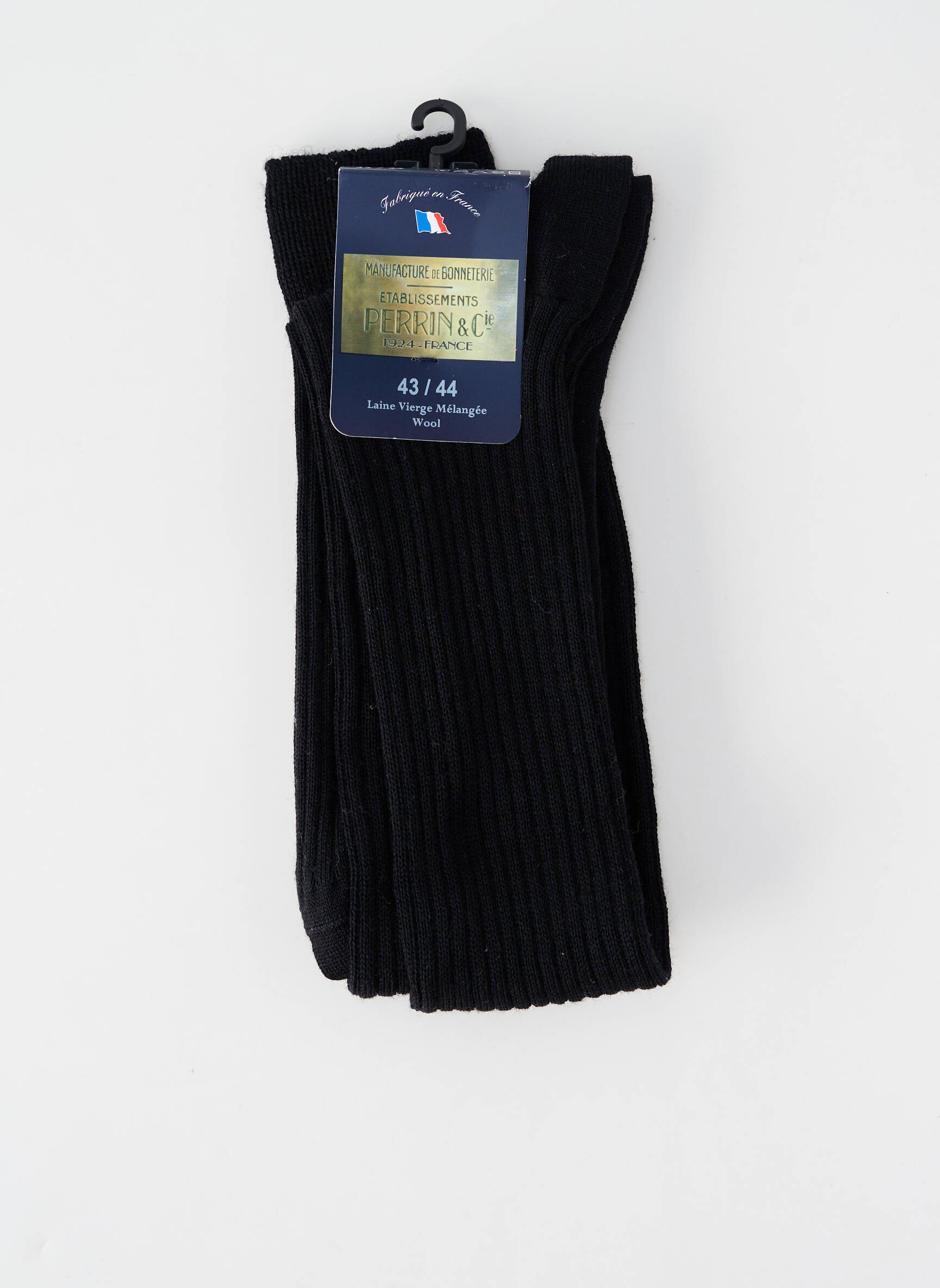 Chaussettes stretch noir PERRIN homme