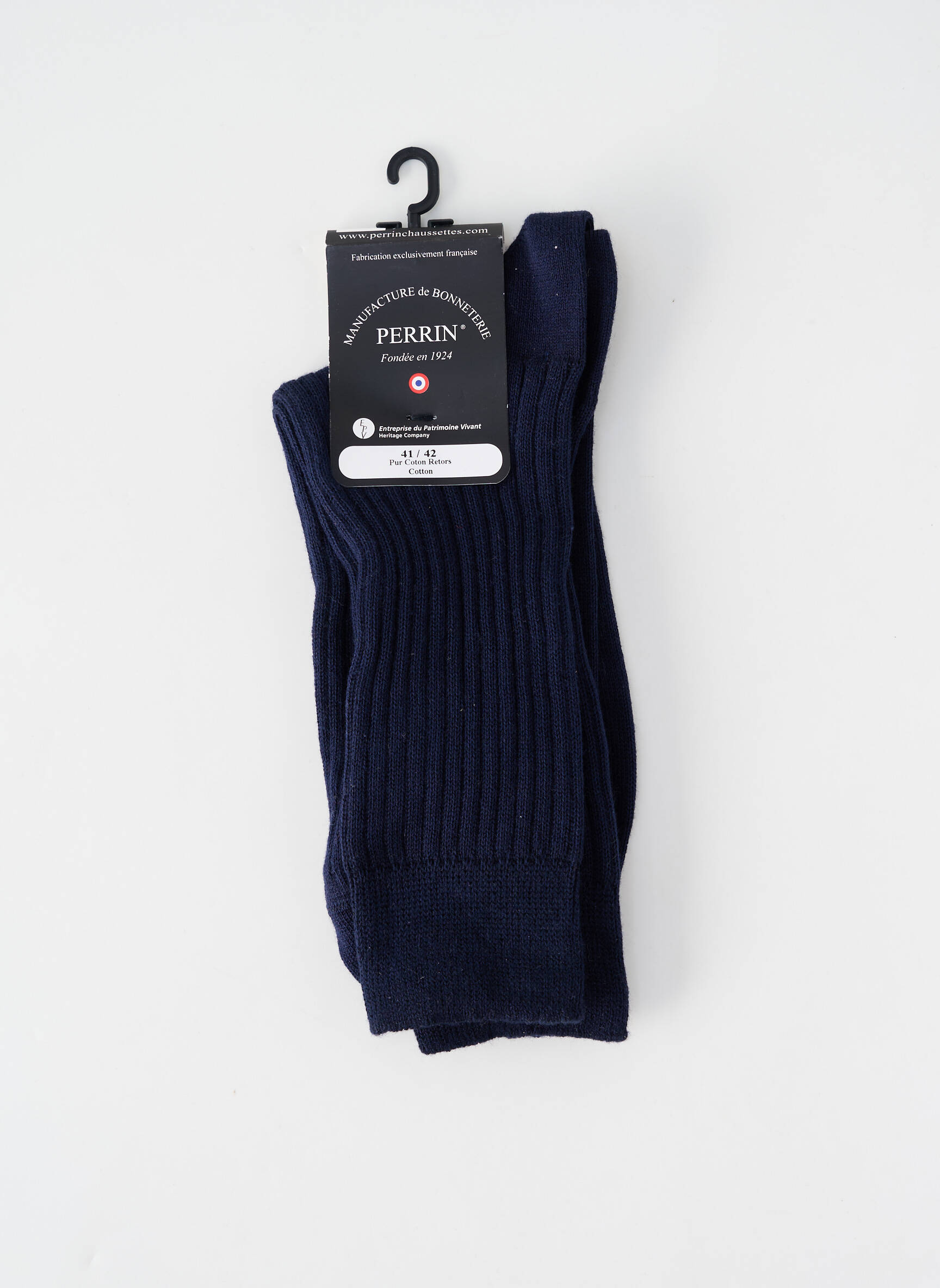 Chaussettes stretch bleu PERRIN homme