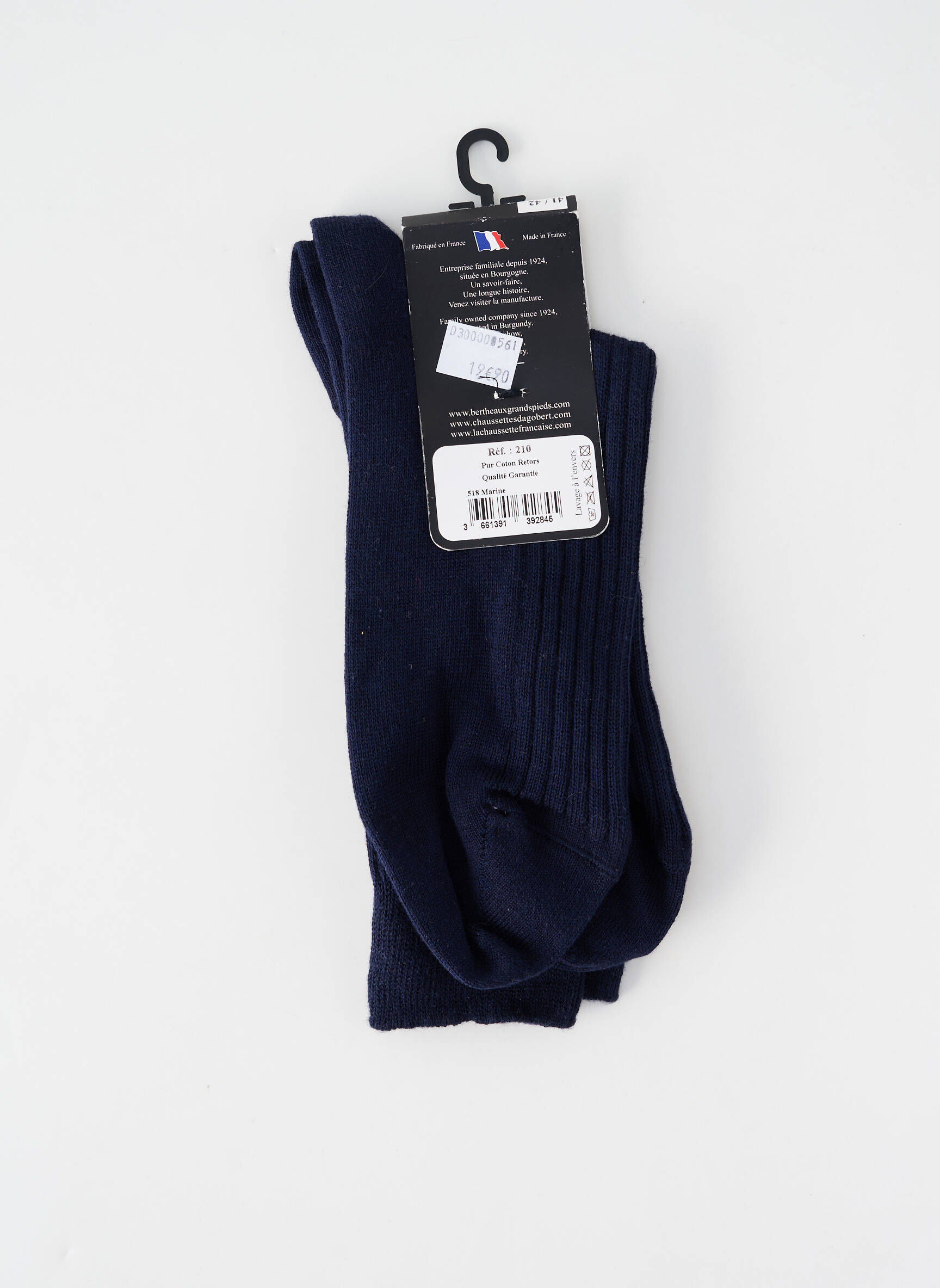 Chaussettes stretch bleu PERRIN homme