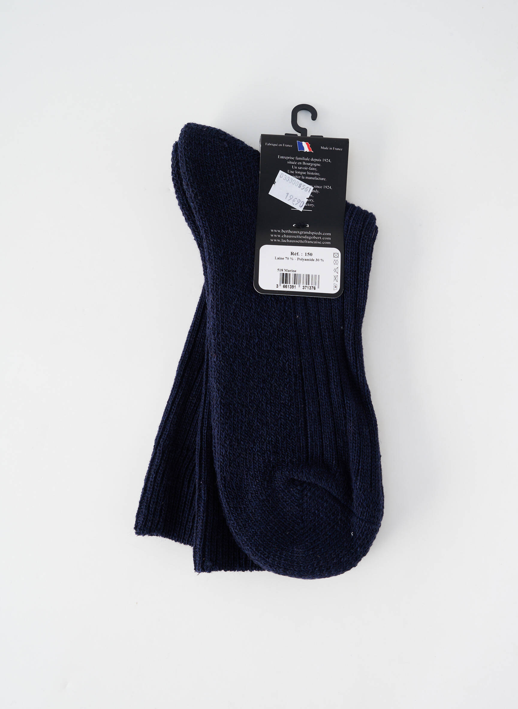 Chaussettes stretch bleu PERRIN homme
