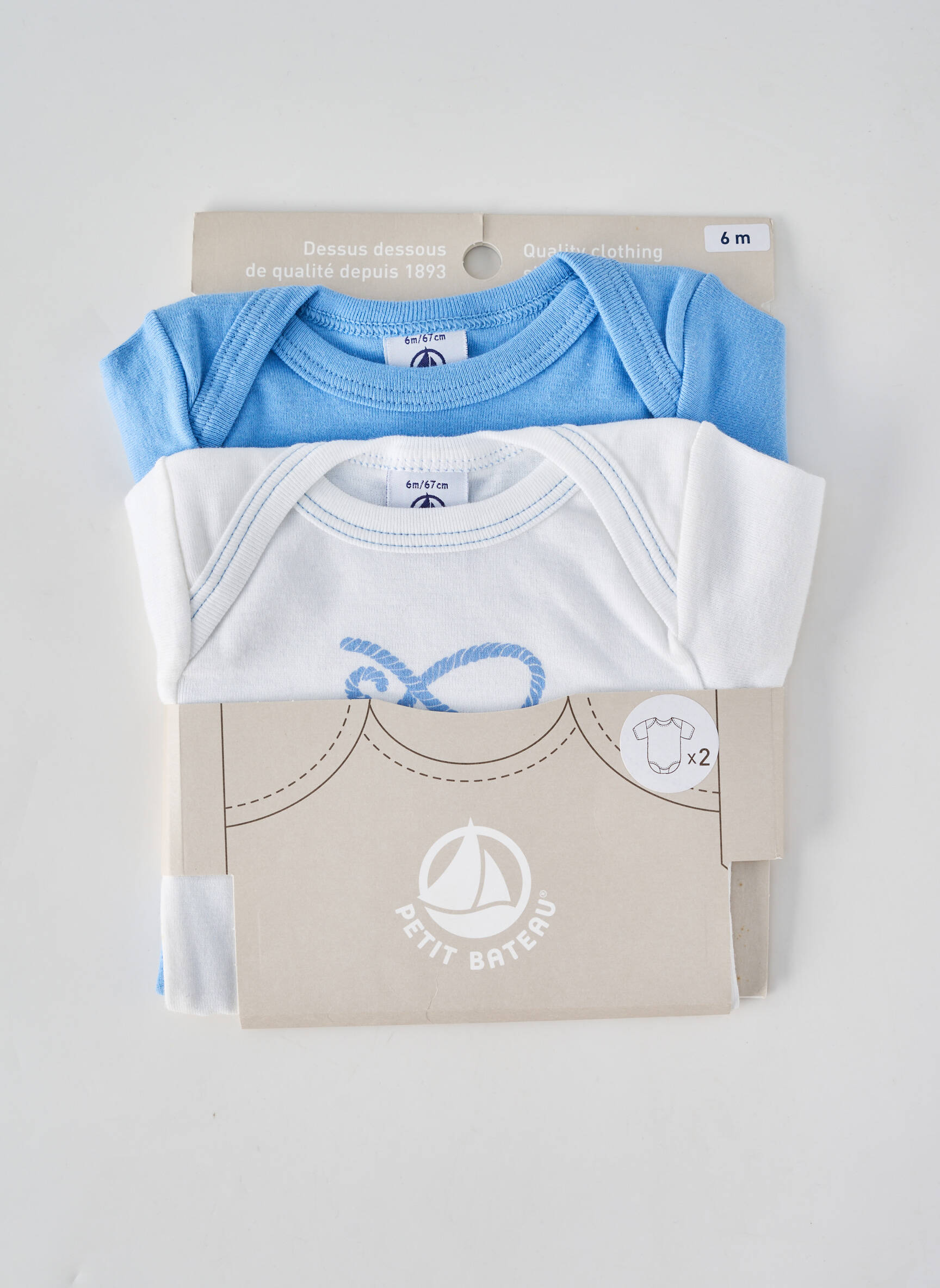 Body lingerie stretch bleu PETIT BATEAU enfant