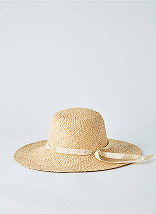 Chapeau forme chapeau paille beige CL femme