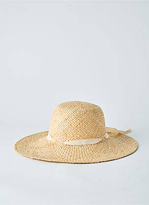 Chapeau forme chapeau paille beige CL femme
