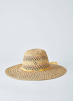 Chapeau forme chapeau paille beige CL femme